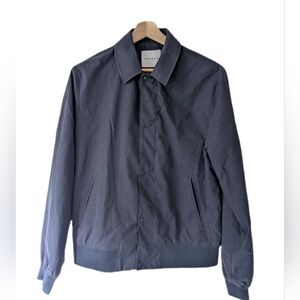 TOPMAN Sz M Navy Blue Bomber Jacket EUC